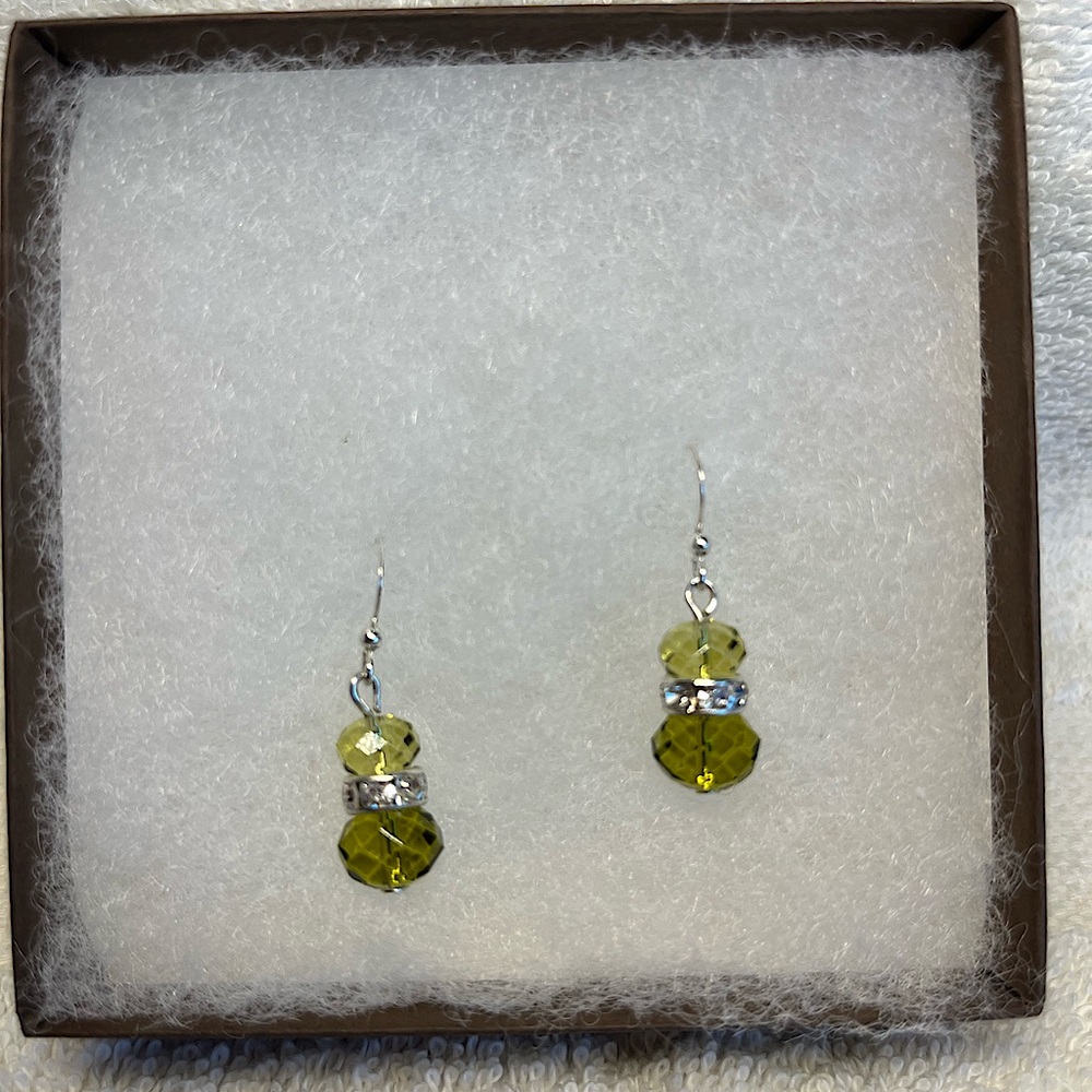Citrine and silver earrings